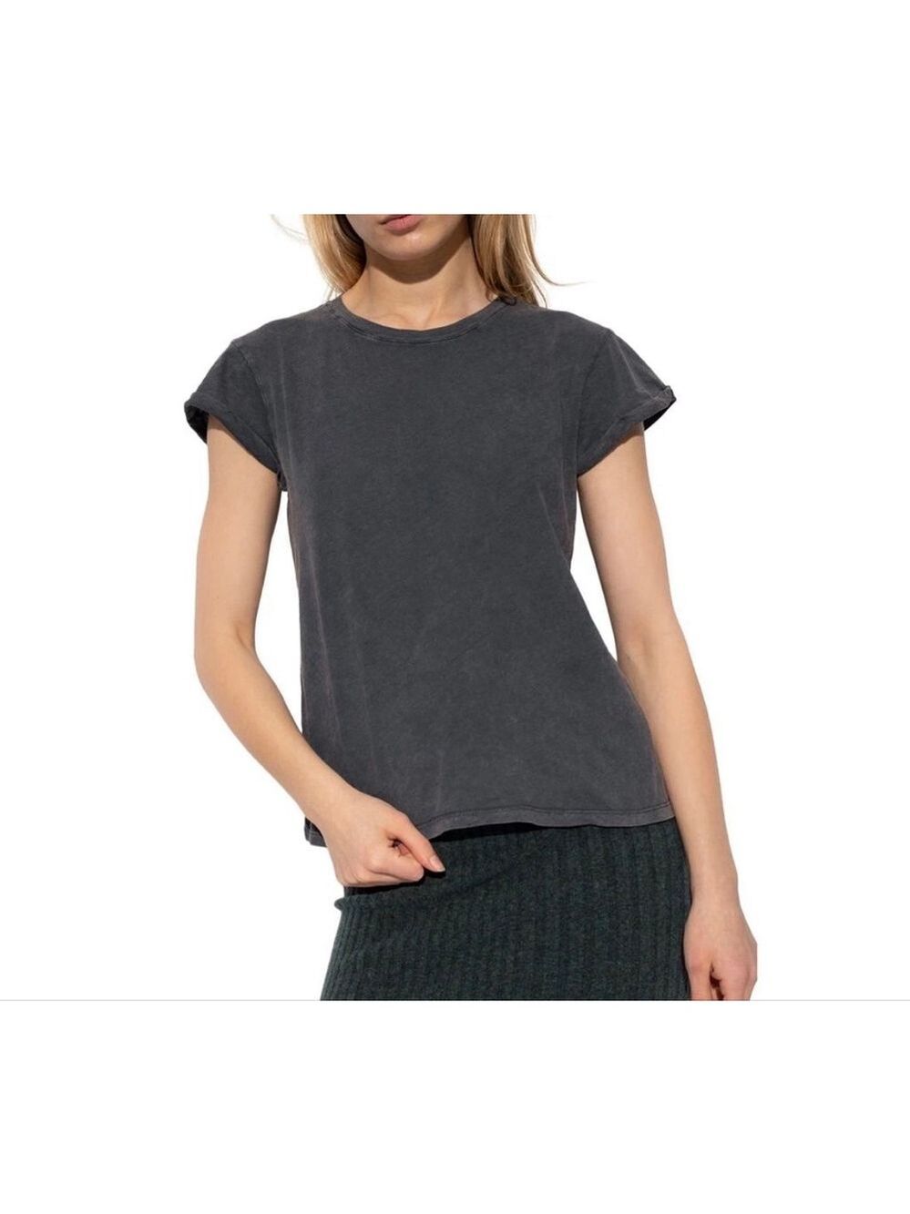 Women's ALLSAINTS Gray Anna Short Sleeve T-Shirt Size 0